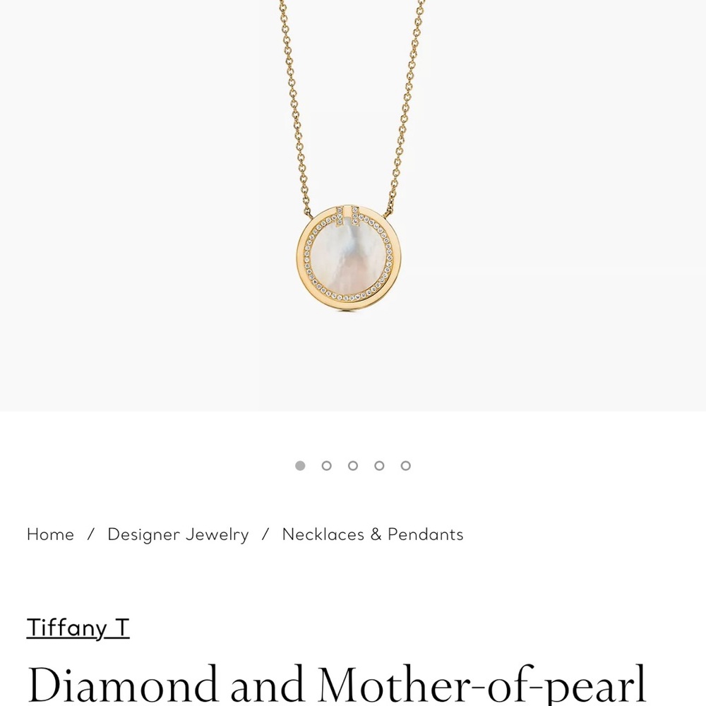 Tiffany mother of pearl necklace in 18k. Have original bag, box & receipt